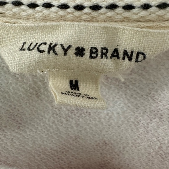 Lucky Brand Pink and White Floral Sweatshirt - Picture 2 of 3